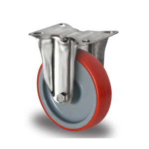Bockrolle ø 80 mm Serie N2U6 Rollenlager Edelstahl