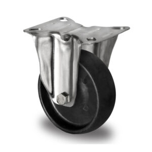 Bockrolle ø 125 mm Serie C4C4 Gleitlager Edelstahl