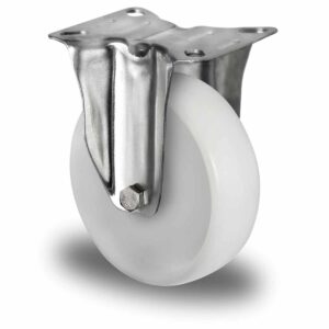 Bockrolle ø 125 mm Serie N0N0 Gleitlager Edelstahl