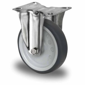 Bockrolle ø 125 mm Serie P2W2 Gleitlager Edelstahl