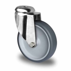 Rückenlochlenkrolle ø 125 mm Serie P2T2 Gleitlager Edelstahl