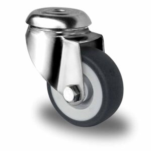 Rückenlochlenkrolle ø 50 mm Serie P2T2 Gleitlager Edelstahl