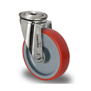 Rückenlochlenkrolle ø 80 mm Serie N2U6 Rollenlager Edelstahl