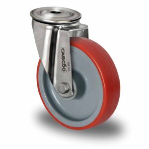 Rückenlochlenkrolle ø 125 mm Serie N2U6 Rollenlager Edelstahl