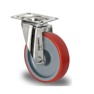 Lenkrolle ø 80 mm Serie N2U6 Rollenlager Edelstahl