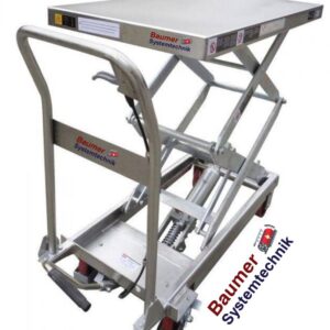 Mobiler Chromstahl Hubtisch